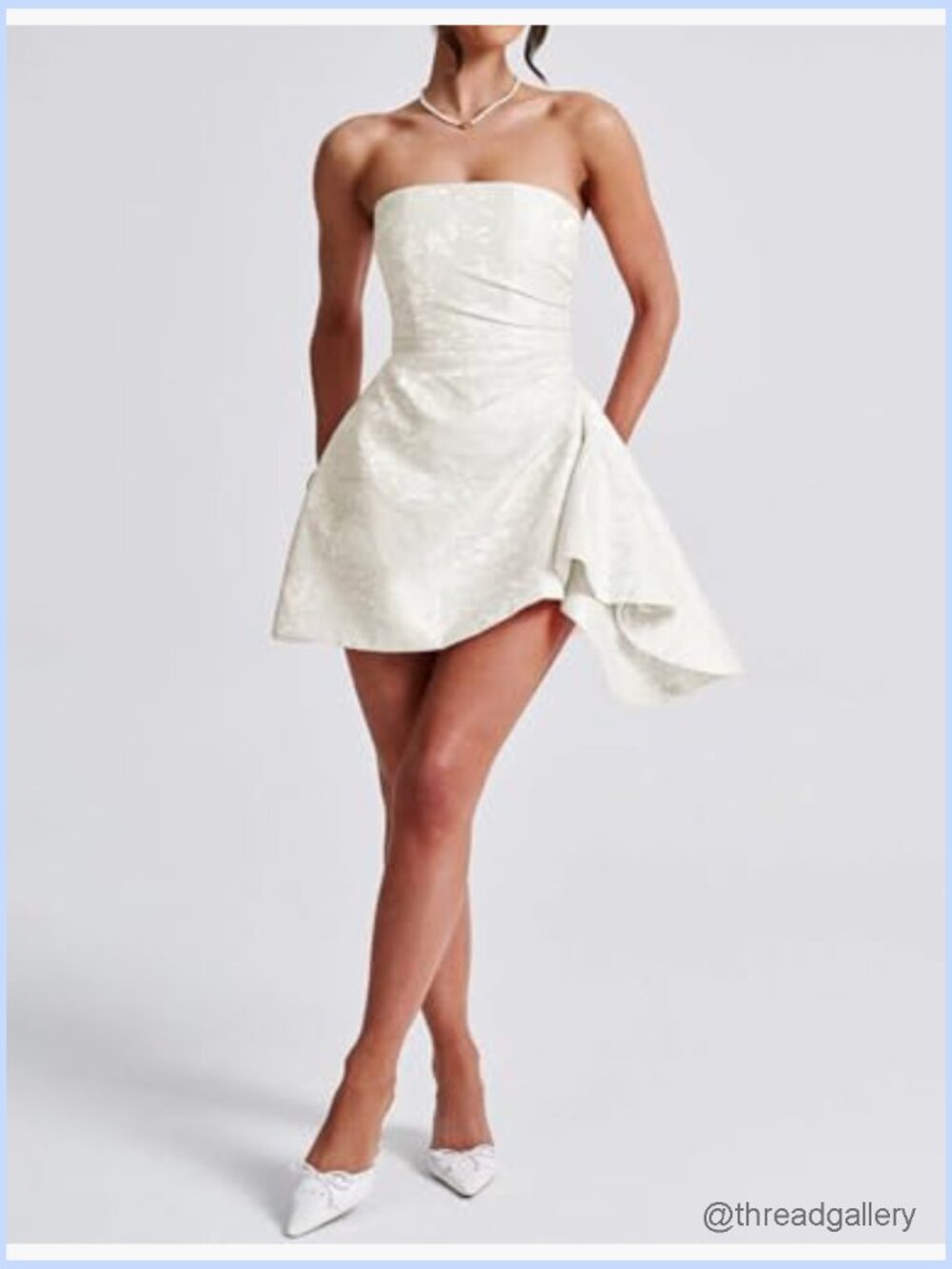 Strapless Corset Mini Dress A-line Jacquard Homecoming Prom - Picture 4 of 4
